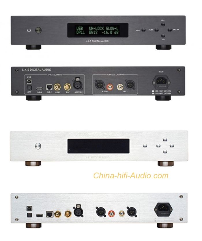 L.K.S Audio MH-DA004 DAC Dual ES9038pro DSD Input Coaxial BNC AES EBU